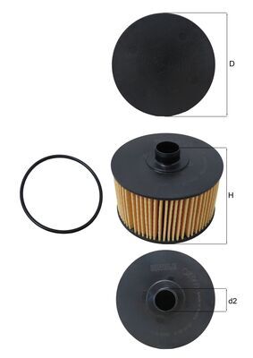 Фільтр масляний NISSAN QASHQAI II ДЖИП (J11, J11_) 1.2 DIG-T 2013.11 - MAHLE (OX968D) Mahle фото 2