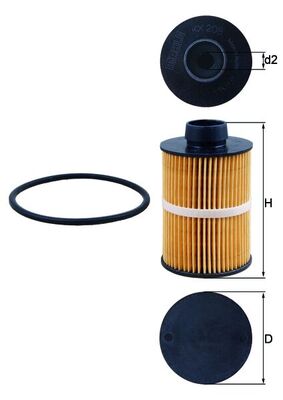 Фільтр паливний FIAT DOBLO (223_) 1.3 D MULTIJET 2000.11 - MAHLE (KX208D) Mahle фото 2