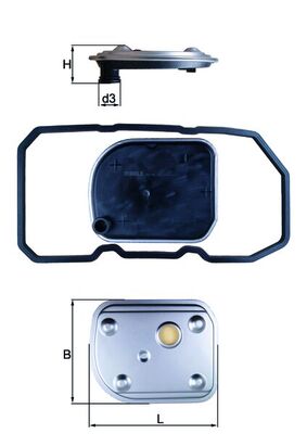 Фільтр АКПП MERCEDES-BENZ A-CLASS (W169) A 150 (169.031, 169.331) 2004.04 - 2 MAHLE (HX158D) Mahle фото 2