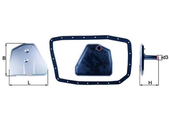 Фільтр АКПП BMW X5 (E53) 3.0 D 2000.01 - 2006.12 MAHLE (HX162D) Mahle фото 2