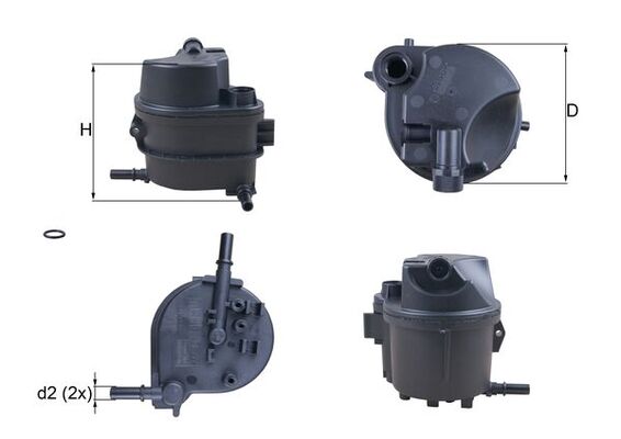 Фільтр паливний FORD FUSION (JU_) 1.4 TDCI 2002.08 - 2012.12 MAHLE (KL777D) Mahle фото 2