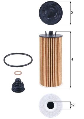Фільтр масляний MINI MINI (F56) COOPER 2013.12 - MAHLE (OX815/1D) Mahle фото 2