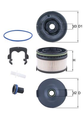 Фільтр паливний MERCEDES-BENZ GLS (X167) 400 D 4-MATIC (167.923) 2019.04 - MAHLE (KX568KIT) Mahle фото 2
