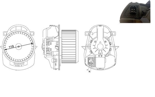 Моторчик пічки VW Touareg 3.0-4.2 10-18