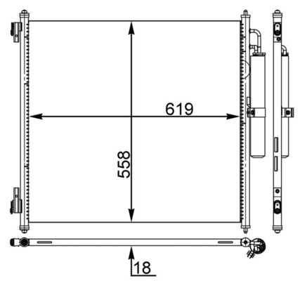 Конденсер кондиціонера LAND ROVER RANGE ROVER IV (L405) 4.4 2012.08 - 2021.09 4.4 SDV8 4 MAHLE (AC 37 000S) Mahle фото 2