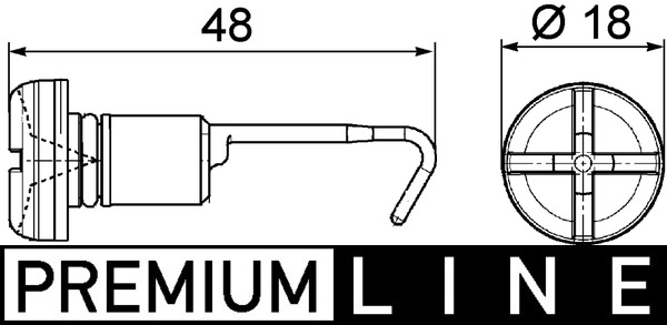 Пробка радіатора охолодження MB 207-410 (L=48mm/D=18mm/M10) Mahle фото 7
