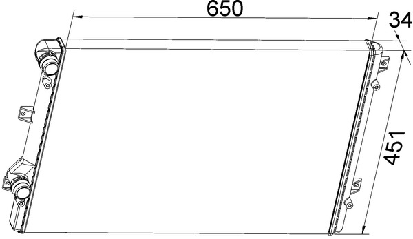 Радіатор охолоджування VW PASSAT B7 (362) 2 2010.11 - 2014.12 2.0 TSI CCZB MAHLE (CR 1538 000S) Mahle фото 2