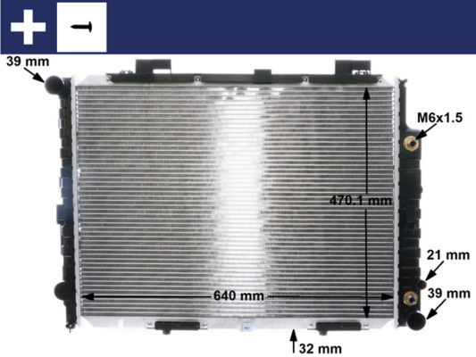 Радіатор охолоджування MERCEDES-BENZ E-CLASS (W210) 2 1995.06 - 2000.08 E 200 (210.035) MAHLE (CR 2204 001S) Mahle фото 2