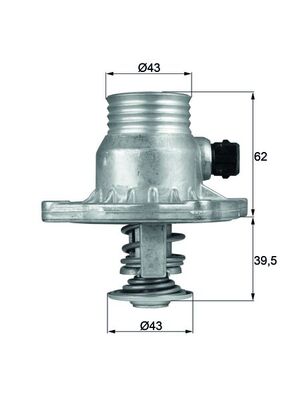 Термостат BMW 5 SERIES 2000-2003, 7 SERIES 1994-1996, X5 2000-2003 MAHLE (TM11105) Mahle фото 10