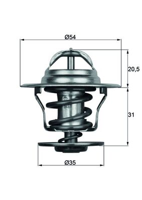 Термостат VW T3/T4 1.6-1.8 TD 81-92 Mahle фото 9