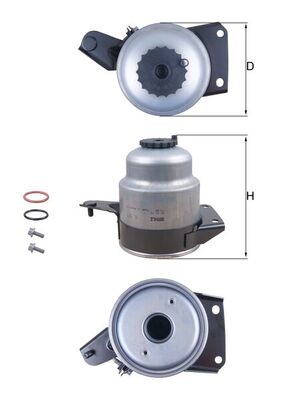 Фільтр паливний TOYOTA VERSO (_R2_) 1.6 D4-D (WAR20_) 2009.04 - 2018.08 MAHLE (KL829D) Mahle фото 2