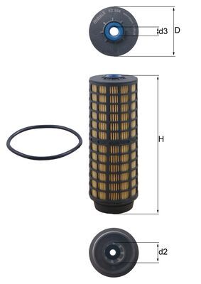 Фільтр паливний IVECO DAILY VI 35S15, 35C15, 40C15, 50C15, 60C15, 65C15, 70C15 20 MAHLE (KX564D) Mahle фото 2