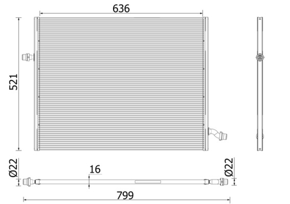 Радіатор охолоджування MERCEDES-BENZ S-CLASS (W222, V222, X222) 3 2013.05 - 2017.05 S 35 MAHLE (CIR 36 000P) Mahle фото 2
