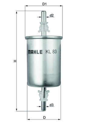 Фільтр паливний ZAZ SENS (TF_) 1.3 (TF698K10, TF698K11, TF698K12, TF69K74, TF698K MAHLE (KL83) Mahle фото 2