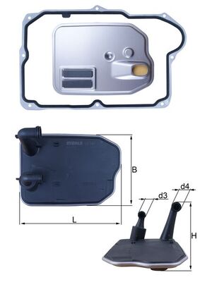 Фільтр АКПП MERCEDES-BENZ B-CLASS SPORTS TOURER (W246, W242) B 200 CDI (246.2 MAHLE (HX161D) Mahle фото 2