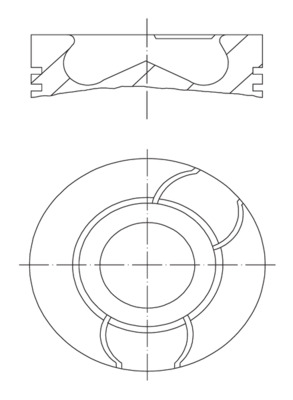 Поршень RENAULT MAHLE (021 PI 00124 002) Mahle фото 2