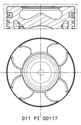 Поршень FIAT/OPEL 70.0 199B1.000/312B5.000/330A1.000/A13DTE/A13DTR/A13FD/ MAHLE (011 PI 00117 002) Mahle фото 2