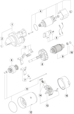 Стартер 12V 3,2KW Z10 MAHLE/ISKRA SI (AZE4233) Mahle фото 2