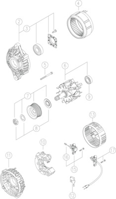 Генератор 111746 MAHLE/ISKRA SI (AAN5313) Mahle фото 2