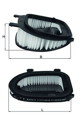 Фільтр повітряний BMW X5 (E70) XDRIVE 40 D 2006.02 - 2013.07 MAHLE (LX3541) Mahle фото 2
