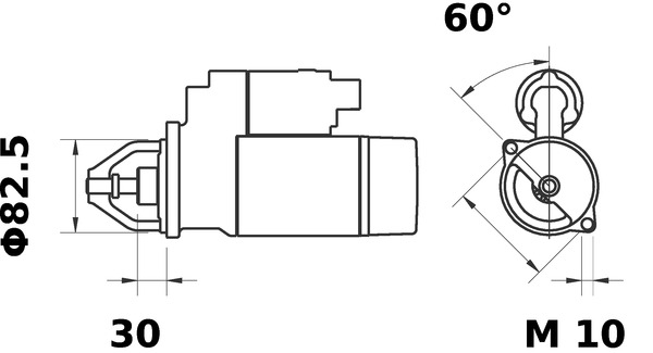 Стартер 12V 2,2KW Z10 MAHLE/ISKRA CN (AZE4140) Mahle фото 2