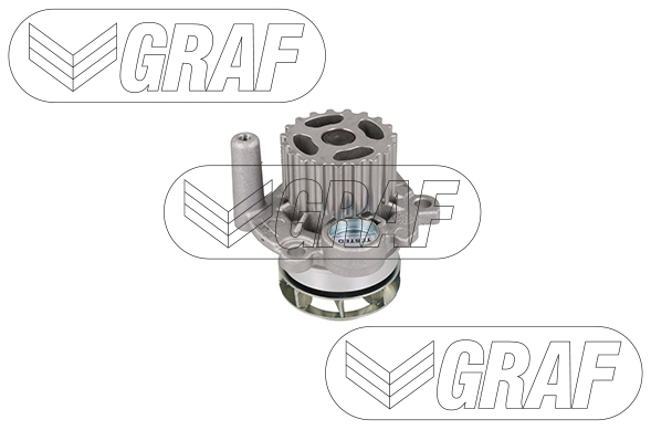 Помпа води Audi/Seat/Skoda/VW Crafter/Caddy/T5/Passat/Golf 1.6TDI/2.0TDI/BiTDI 06- (19z)(R/B)(8лоп) GRAF фото 9