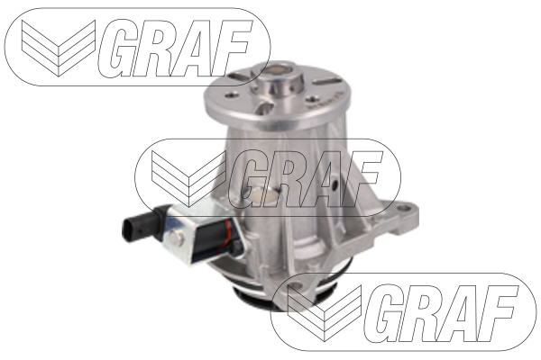 Помпа води Land Rover Discovery 3.0D 4x4 16-/Range Rover 3.0D 4x4 13- (8 лоп.) (switchable+датчик) GRAF фото 11