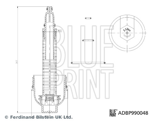 Кришка фільтра (Blue Print) BMW X5 (E53) 3.0 D 2003.10 - 2006.09 (ADBP990048) Blue Print фото 2