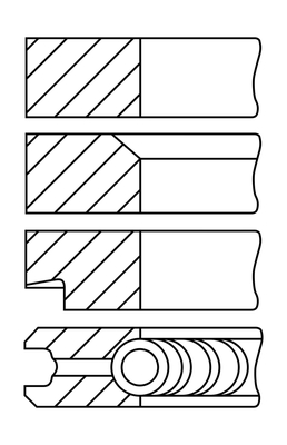 Поршневі кільця GO 08-166400-00 для DEUTZ-FAHR D05 D4005
