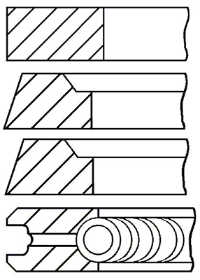 Поршневі кільця GO 08-348400-10 для SCANIA 2 - series 82 M/210