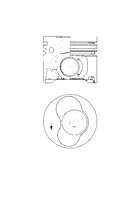 Поршень VAG 81.01 AXD/AXE/BAC/BLJ/BLK (CYL 1-2) KS (41091600) KS фото 2