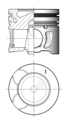Поршень PEUGEOT 85.0 KS (41251600) KS фото 2