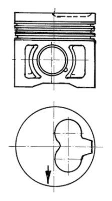 Поршень VAG 80.0 1.9D/2.4D 1X/1Y/3D/AAS/AAB KS (91386620) KS фото 2