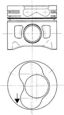 Поршень VAG 81.0 2.5TDI ACV/AGX/AHD/AYY/BTW/BBE (3-5CYL) KS (99743700) KS фото 2