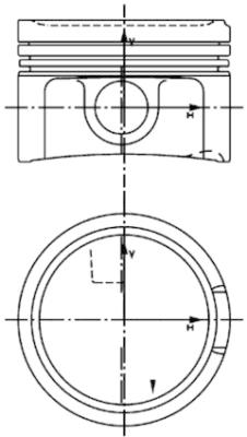 Поршень VAG 81.0 AMB/ARX/ARY/AUM/AUQ/AVJ/AWT/BEX/BFB/BVP/BVR KS (40434600) KS фото 2