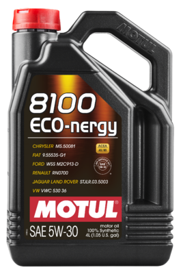 Олива моторна 8100 Eco-nergy 5W-30 4л 8100 ECO-NERGY 5W30 4X4L MOTUL (104257) Motul фото 2