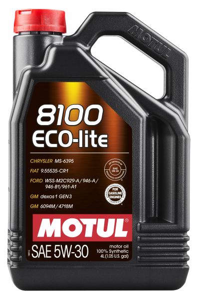 Олива моторна 8100 Eco-lite 5W-30 4л 8100 ECO-LITE 5W30 4X4L MOTUL (108213) Motul фото 2