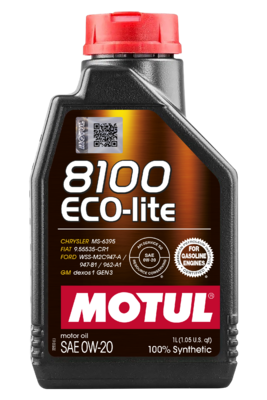 Олива моторна 8100 Eco-lite 0W-20 1л 8100 ECO-LITE 0W20 12X1L MOTUL (108534) Motul фото 2