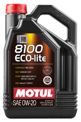Олива моторна 8100 Eco-lite 0W-20 4л 8100 ECO-LITE 0W20 4X4L MOTUL (108535) Motul фото 2