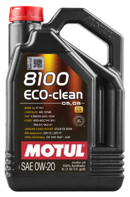 Олива моторна 8100 Eco-clean 0W-20 5л 8100 ECO-CLEAN 0W20 4X5L MOTUL (108862) Motul фото 2