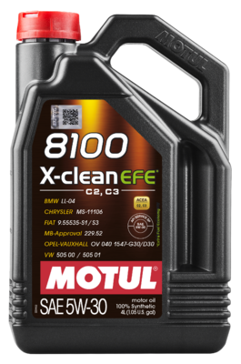 Олива моторна 8100 X-clean EFE 5W-30 4л 8100 X-CLEAN EFE 5W30 4X4L MOTUL (109171) Motul фото 2