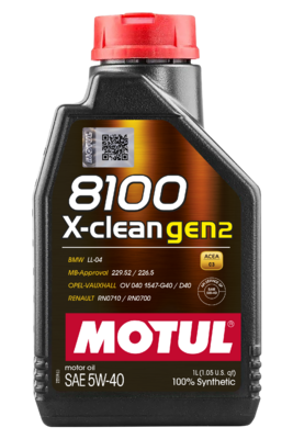 Олива моторна 8100 X-clean gen2 5W-40 1л 8100 X-CLEAN GEN2 5W-40 12X1L MOTUL (109761) Motul фото 2