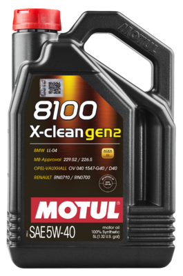 Олива моторна 8100 X-clean gen2 5W-40 5л 8100 X-CLEAN GEN2 5W-40 4X5L MOTUL (109762) Motul фото 2