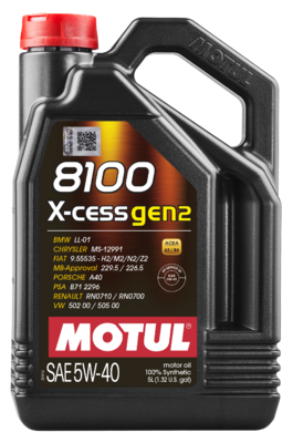 Олива моторна 8100 X-cess gen2 5W-40 5л 8100 X-CESS GEN2 5W-40 4X5L MOTUL (109776) Motul фото 2