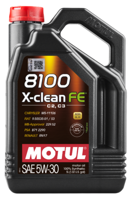 Олива моторна 8100 X-clean FE 5W-30 5л 8100 X-CLEAN FE 5W-30 4X5L MOTUL (112781) Motul фото 2