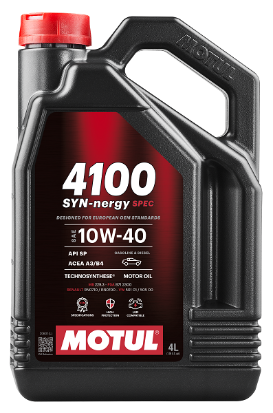 Олива моторна 4100 Syn-nergy Spec 10W-40 4л 4100 SYN-NERGY SPEC 10W-40 4X4L MOTUL (112891) Motul фото 2