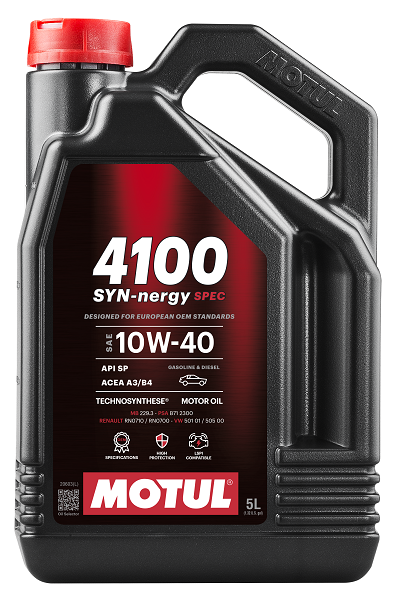 Олива моторна 4100 Syn-nergy Spec 10W-40 5л 4100 SYN-NERGY SPEC 10W-40 4X5L MOTUL (112892) Motul фото 2