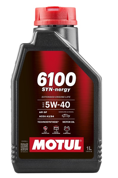 Олива моторна 6100 Syn-nergy 5W-40 1л 6100 SYN-NERGY 5W-40 12X1L MOTUL (112961) Motul фото 2