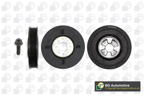 Шків ременя генератора AUDI 80 1992-1995, A6 1995-1997, FORD GALAXY 1998-2000, SEAT ALHA BGA (DP0204K) BGA фото 2