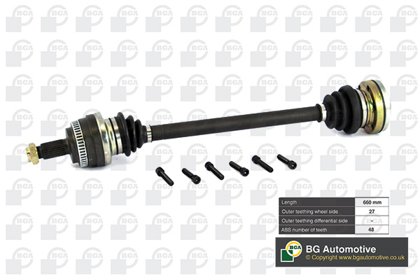 Піввісь BMW 1 SERIES 2013-, 3 SERIES 2013- BGA (DS0900R) BGA фото 2